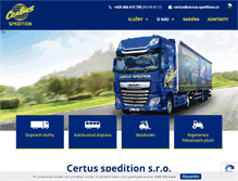 Tablet Screenshot of certus-spedition.cz